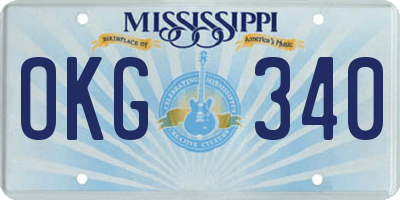 MS license plate OKG340
