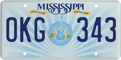 MS license plate OKG343