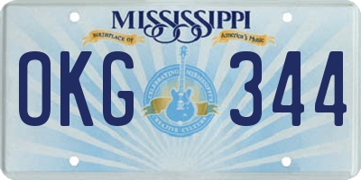 MS license plate OKG344