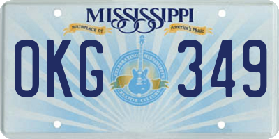 MS license plate OKG349