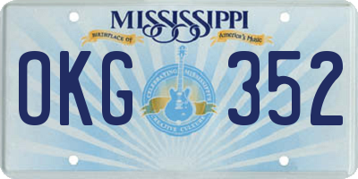 MS license plate OKG352