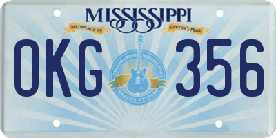 MS license plate OKG356