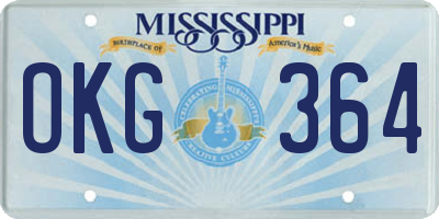 MS license plate OKG364