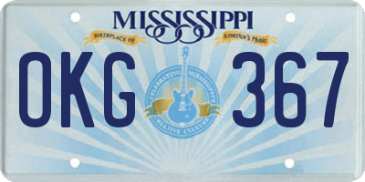MS license plate OKG367