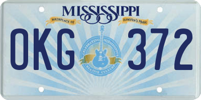 MS license plate OKG372