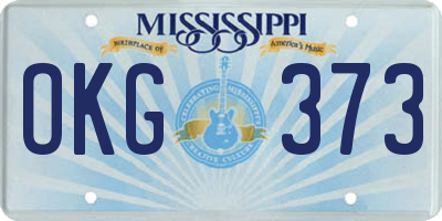 MS license plate OKG373