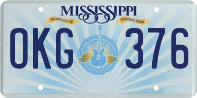 MS license plate OKG376