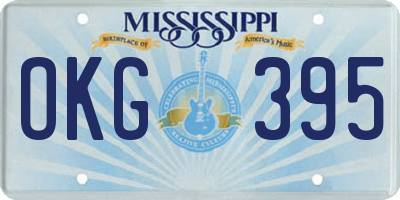 MS license plate OKG395
