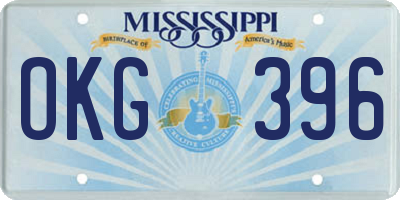 MS license plate OKG396