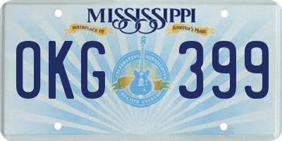 MS license plate OKG399