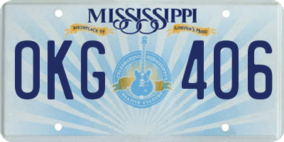 MS license plate OKG406