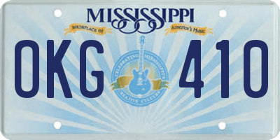 MS license plate OKG410
