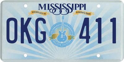 MS license plate OKG411