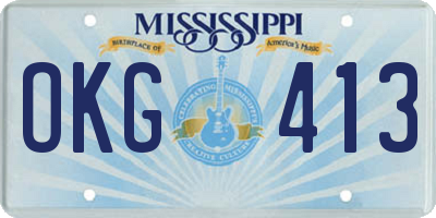 MS license plate OKG413
