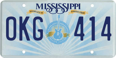 MS license plate OKG414