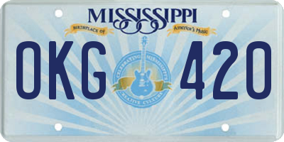 MS license plate OKG420