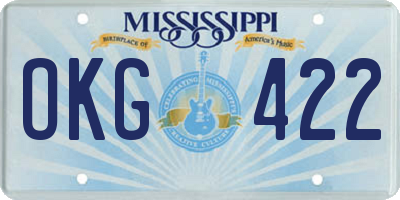 MS license plate OKG422