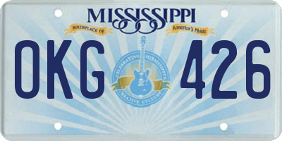 MS license plate OKG426