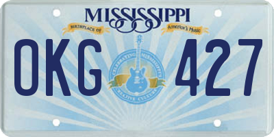 MS license plate OKG427