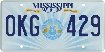 MS license plate OKG429
