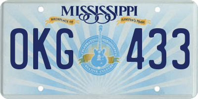 MS license plate OKG433