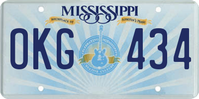 MS license plate OKG434