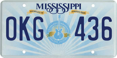 MS license plate OKG436