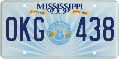 MS license plate OKG438