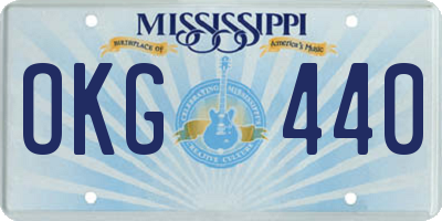 MS license plate OKG440