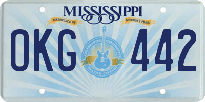 MS license plate OKG442