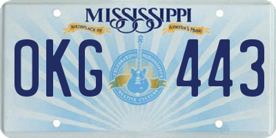 MS license plate OKG443