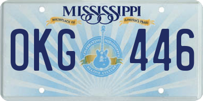 MS license plate OKG446