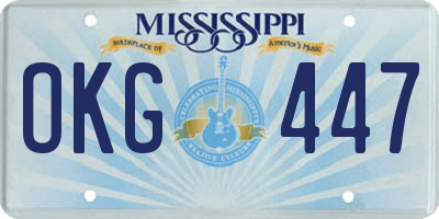 MS license plate OKG447