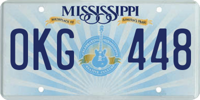 MS license plate OKG448