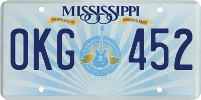 MS license plate OKG452