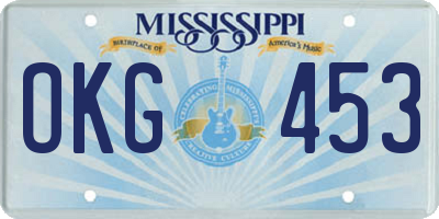 MS license plate OKG453