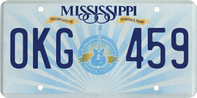 MS license plate OKG459