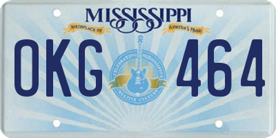 MS license plate OKG464