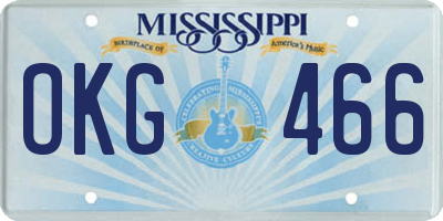 MS license plate OKG466