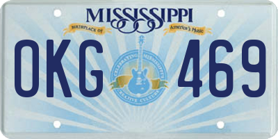 MS license plate OKG469