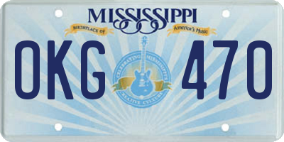 MS license plate OKG470