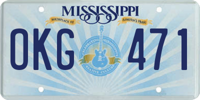 MS license plate OKG471