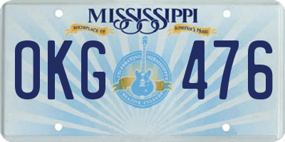 MS license plate OKG476