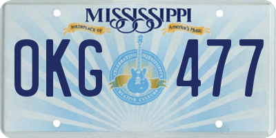 MS license plate OKG477