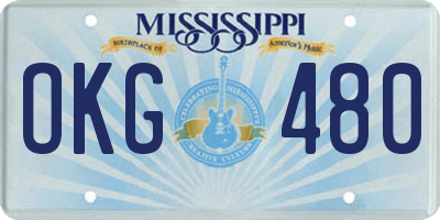 MS license plate OKG480