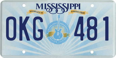 MS license plate OKG481