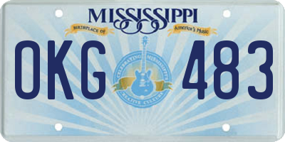 MS license plate OKG483