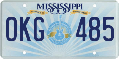 MS license plate OKG485