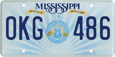 MS license plate OKG486