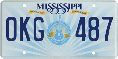MS license plate OKG487